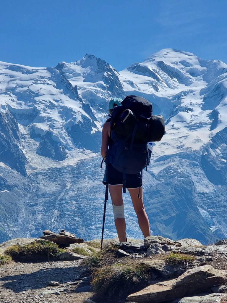 Tour du Mont Blanc dag 10 Aafke Mont Blanc massief