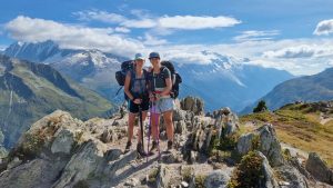 Tour du Mont Blanc dag 9 Aafke en Paula Aiguillette des Posettes