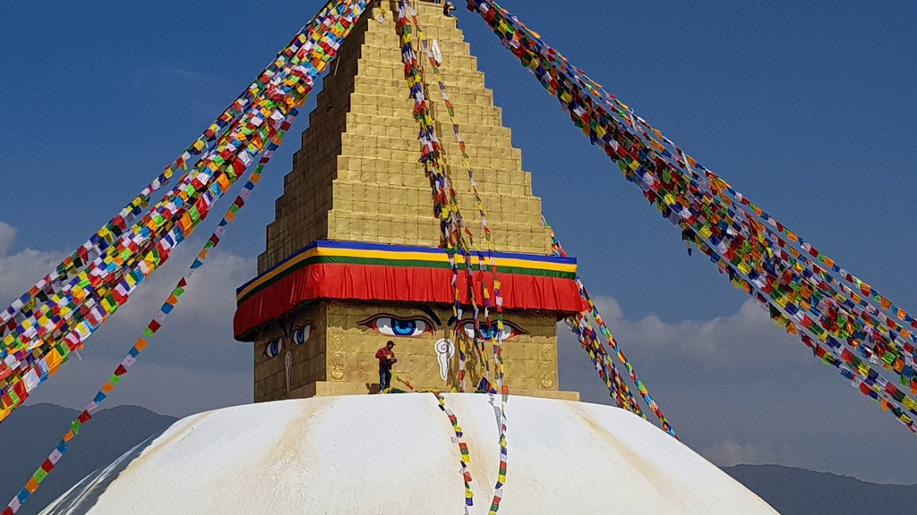 Doen in Kathmandu, bezoek Boudhanath Stupa