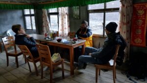 Tea house trekking in Nepal, gemeenschappelijke ruimte