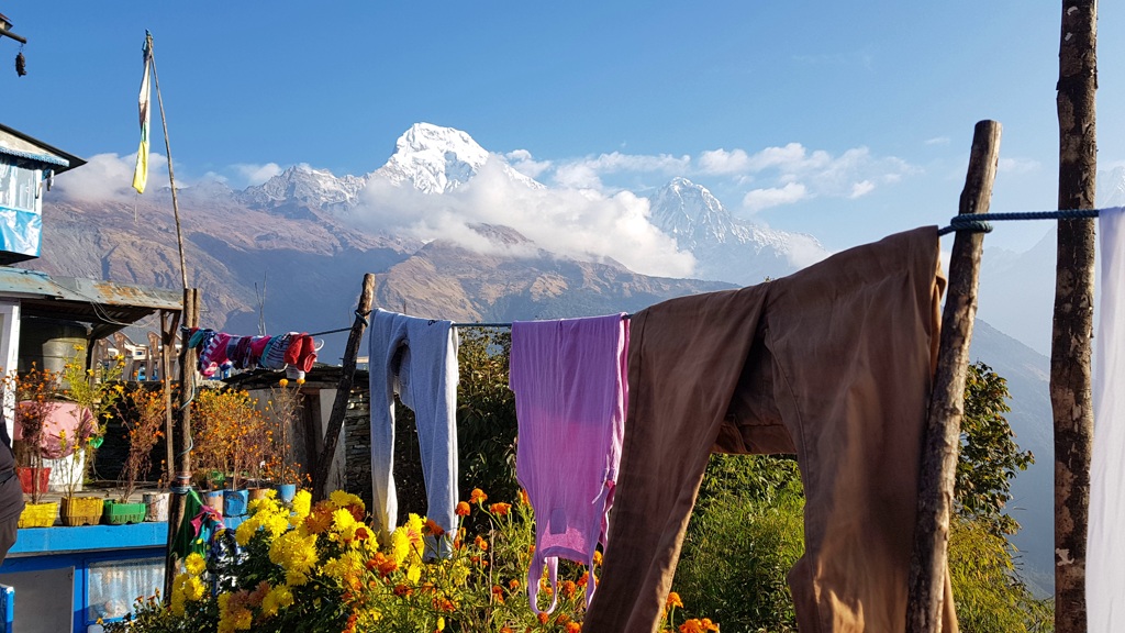Mooiste Annapurna trektochten Nepal, Ghorepani Poon Hill trekking waslijn met uitzicht