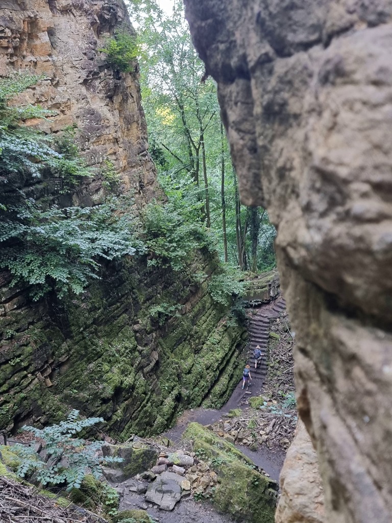 Müllerthal Trail wandeling in Luxemburg, mooie rotsformaties