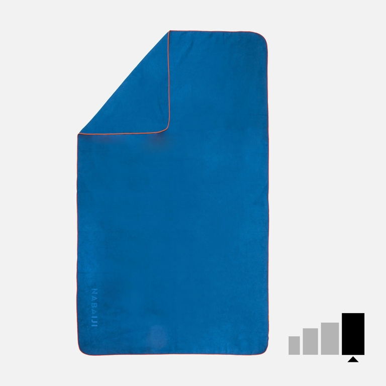 Beste voordelige reishanddoek Decathlon microvezel handdoek blauw maat XL 110 x 175 cm