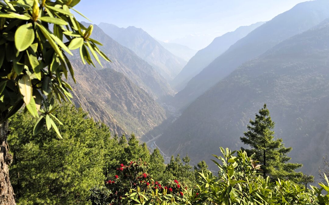 Tamang Heritage Trail dag 6, Thuman naar Briddhim, kleurscharkeringen