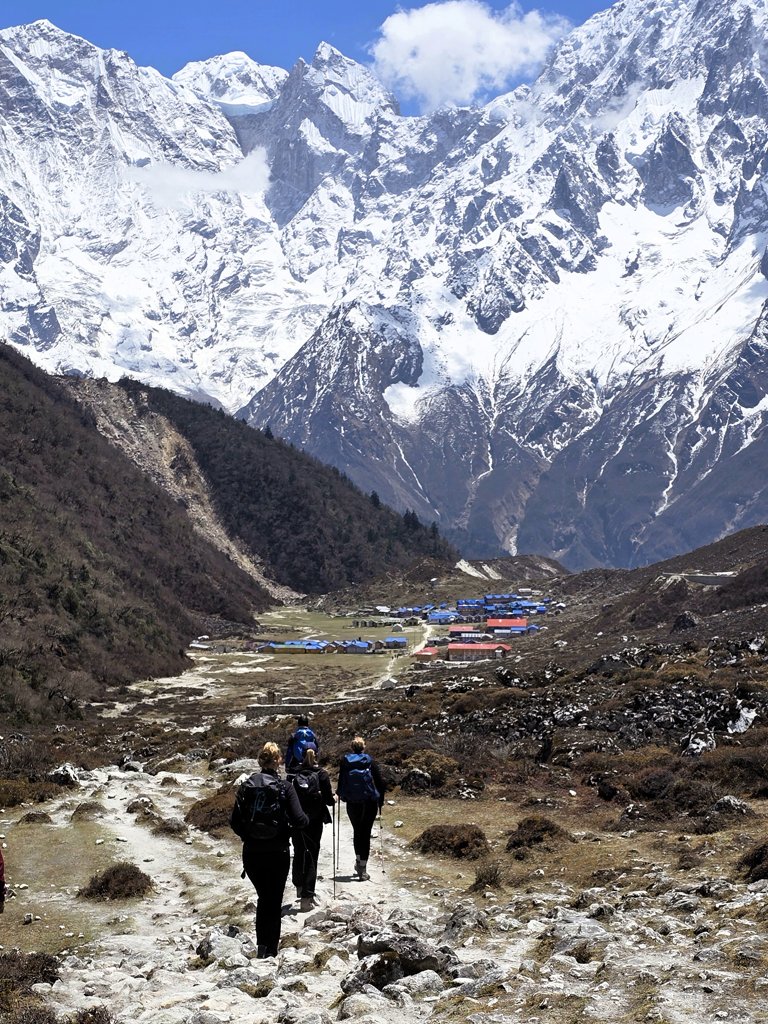 Bhimtang, witte bergen Himalaya Nepal