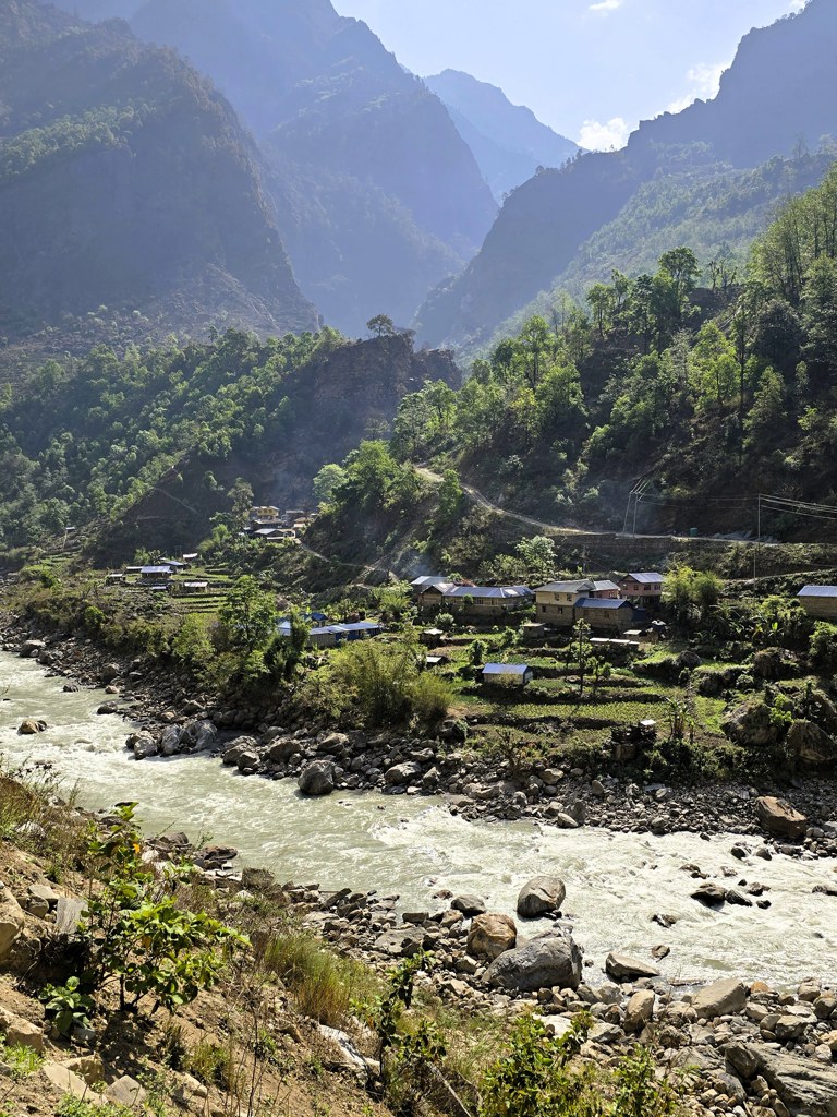 Budhi Gandaki rivier Nepal trekking
