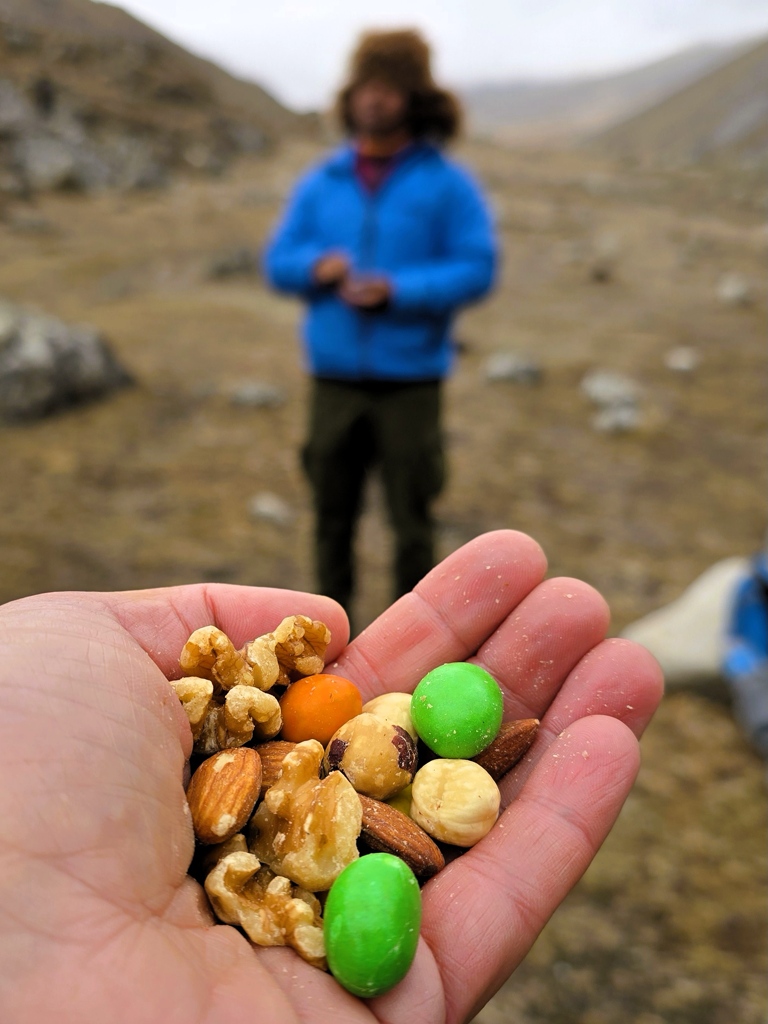 Snacks trektocht noten chocolade