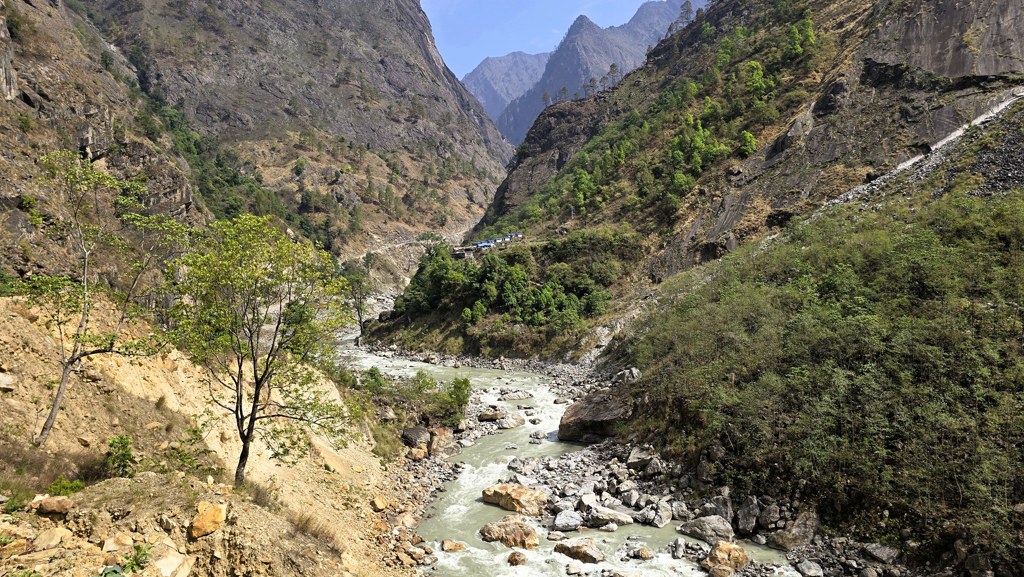 Start Manaslu Circuit trektocht Nepal
