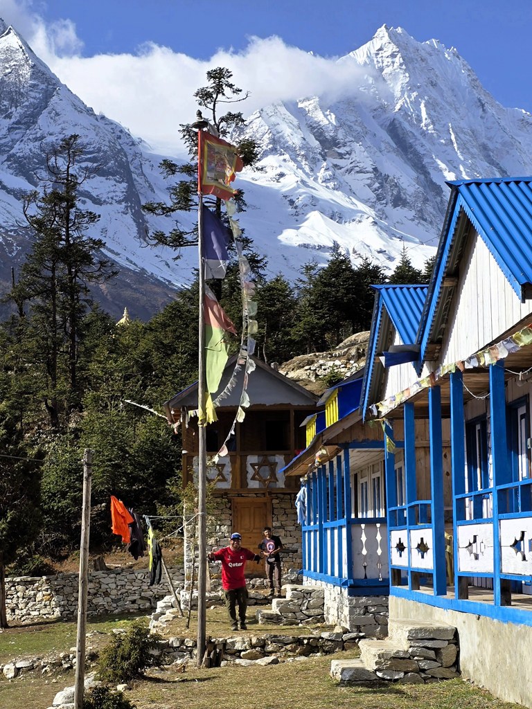 Tea house in berglandschap