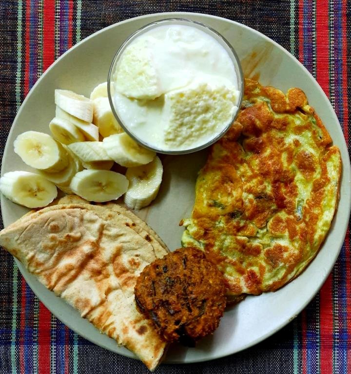 Goedkoop hotel Bhaktapur, Pradhan House ontbijt