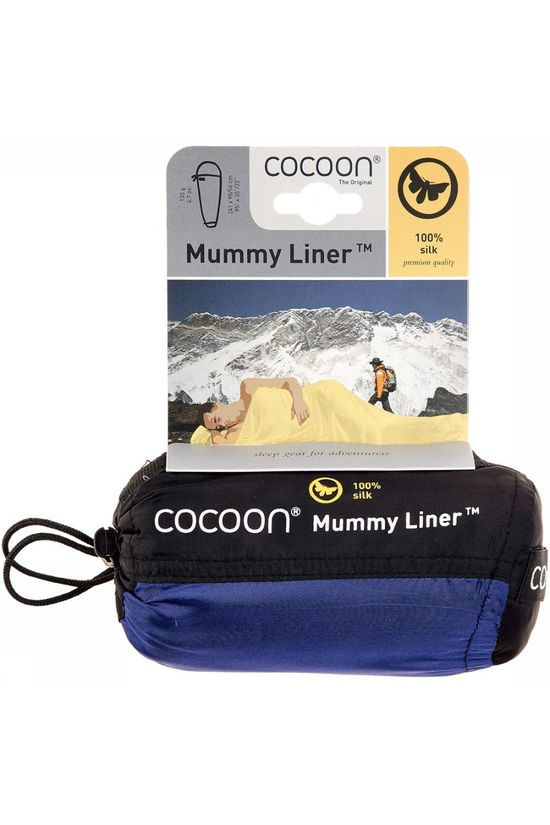 Beste lakenzak voor een trekking, Cocoon mummy zijde liner ingepakt