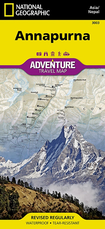 Beste wandelkaart Nepal, Annapurna National Geographic voorkant