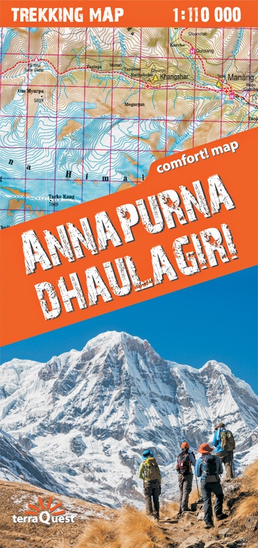 Beste wandelkaart Nepal, Dhaulagiri Annapurna Terra Quest voorkant