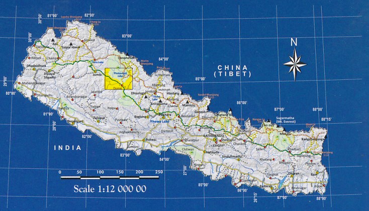 Beste wandelkaart Nepal, Dolpo Nepa Maps, regio