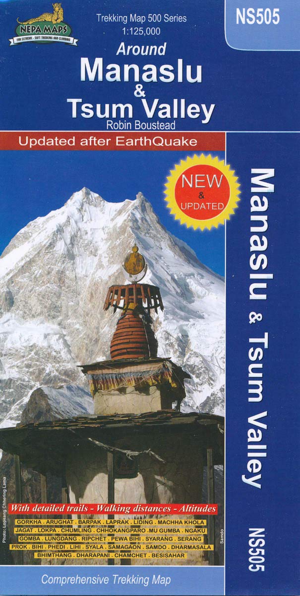 Beste wandelkaart Nepal, Manaslu Nepa Maps voorkant