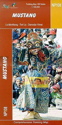 Beste wandelkaart Nepal, Mustang kaart