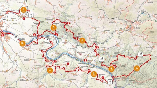 Malerweg Duitsland plattegrond kaart