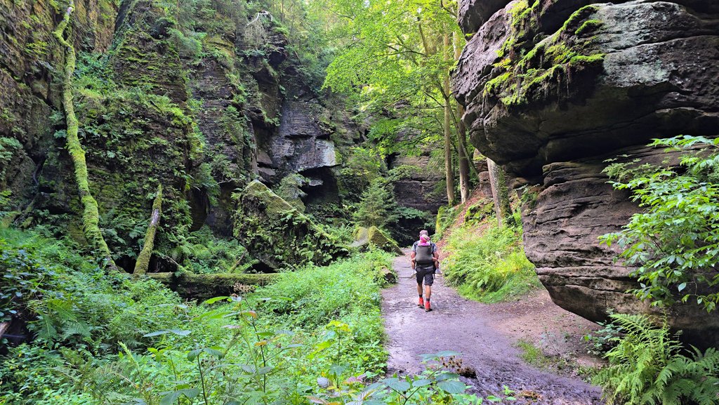 Malerweg wandelen, etappe 1, Pirna Liebethal naar Stadt Wehlen, rotspartijen
