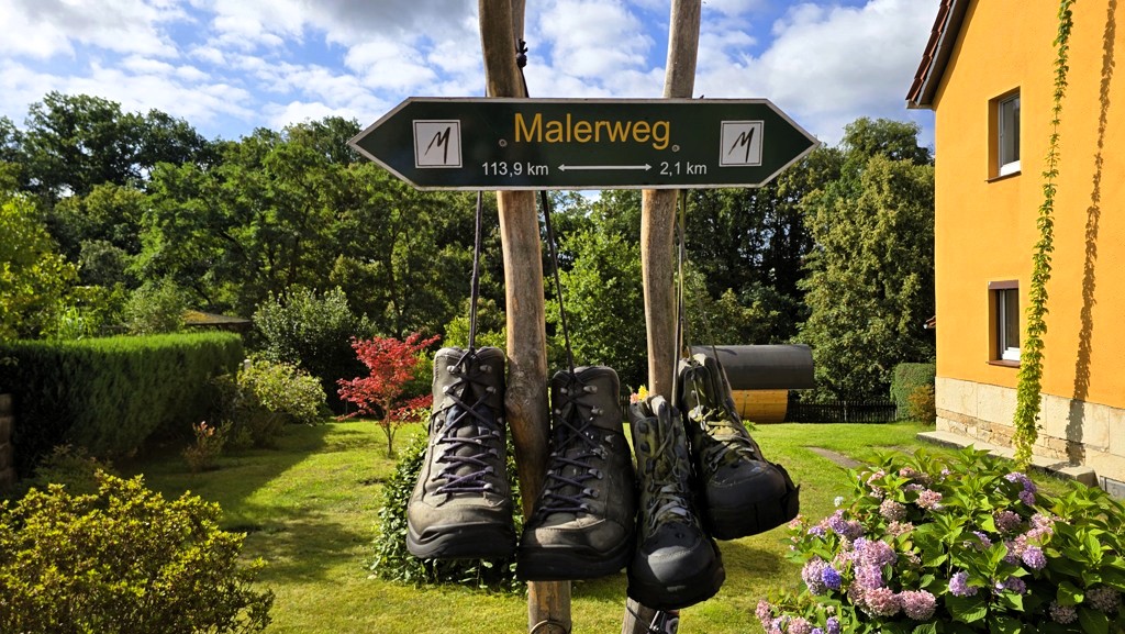 Malerweg wandelen, schilderachtige route door Saksisch Zwitserland, Duitsland