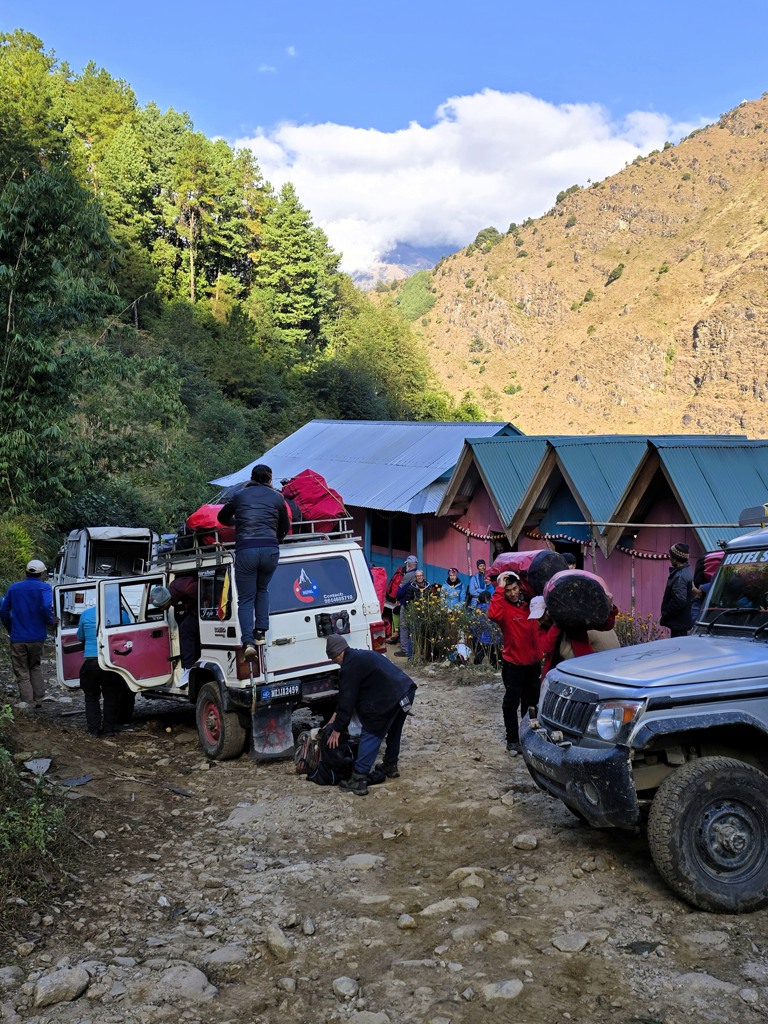 Jeep voor vertrek