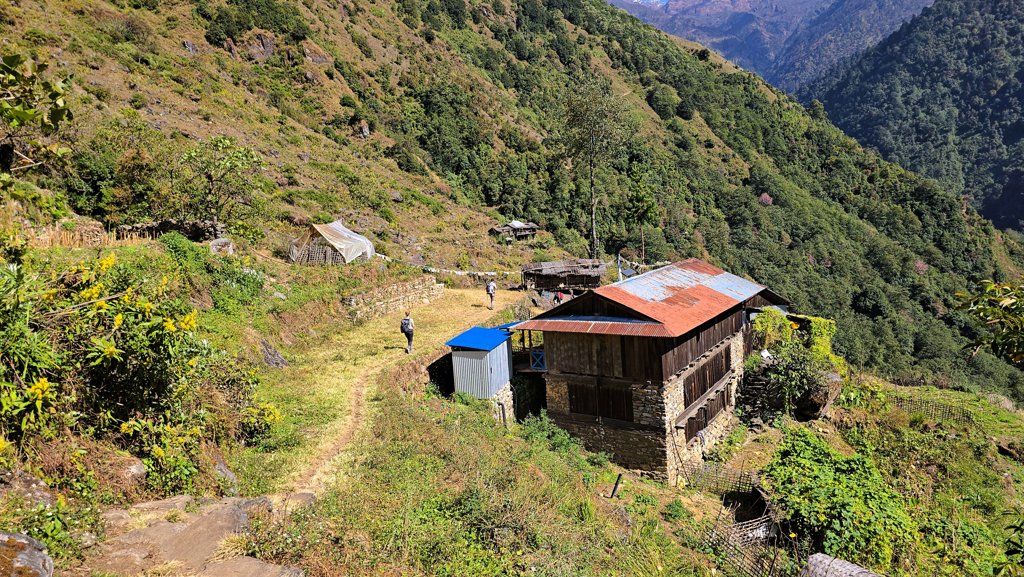 Kanchenjunga Base Camp trekking dag 3, Sekathum naar Amjilosa, tea house