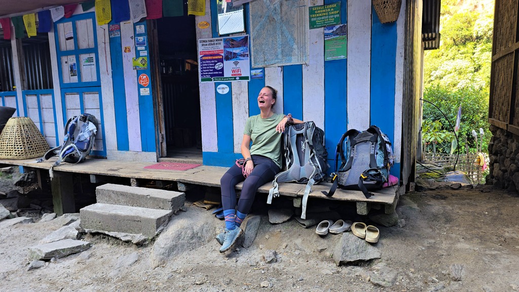 Kanchenjunga Base Camp trekking dag 3, Sekathum naar Amjilosa, theestop