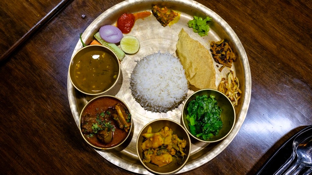 Bagaan Thakali Kitchen restaurant Kathmandu lokaal lunchen eten