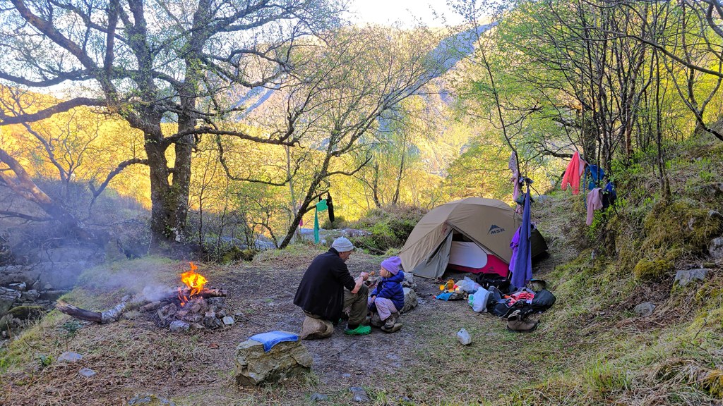 Wildkamperen kampuur West Highland Way