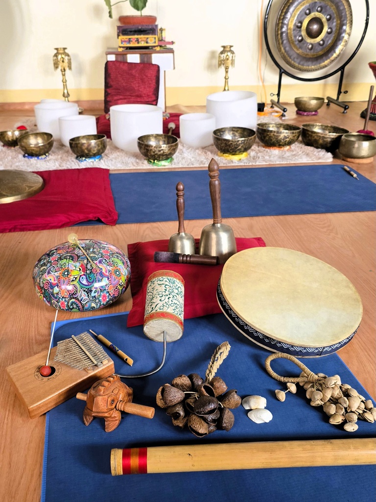 Muziekinstrumenten klankschaalcursus Nepal