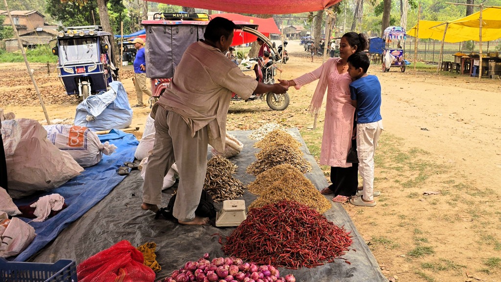 Doen in Bardia National Park en omgeving, bezoek lokale markt Thakudwara